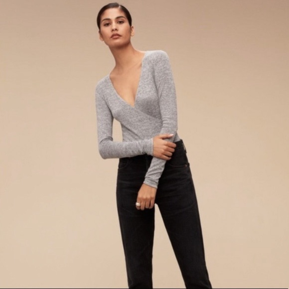 WILFRED Katsia Knit Wrap Top